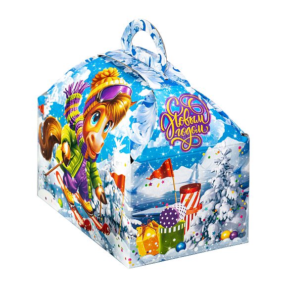 Сладкий новогодний подарок Лыжник